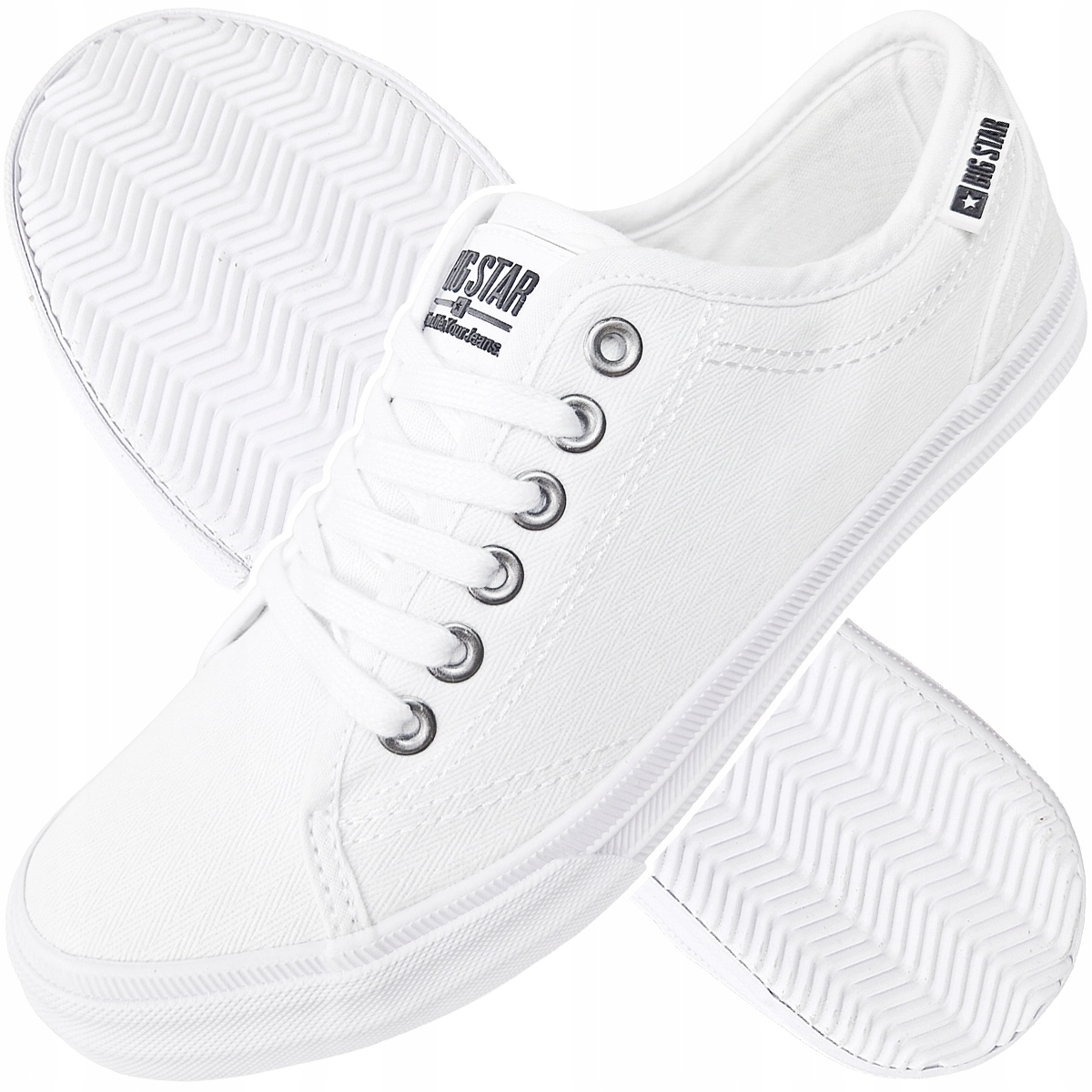 

lekkie białe trampki Damskie Big Star W274835 39