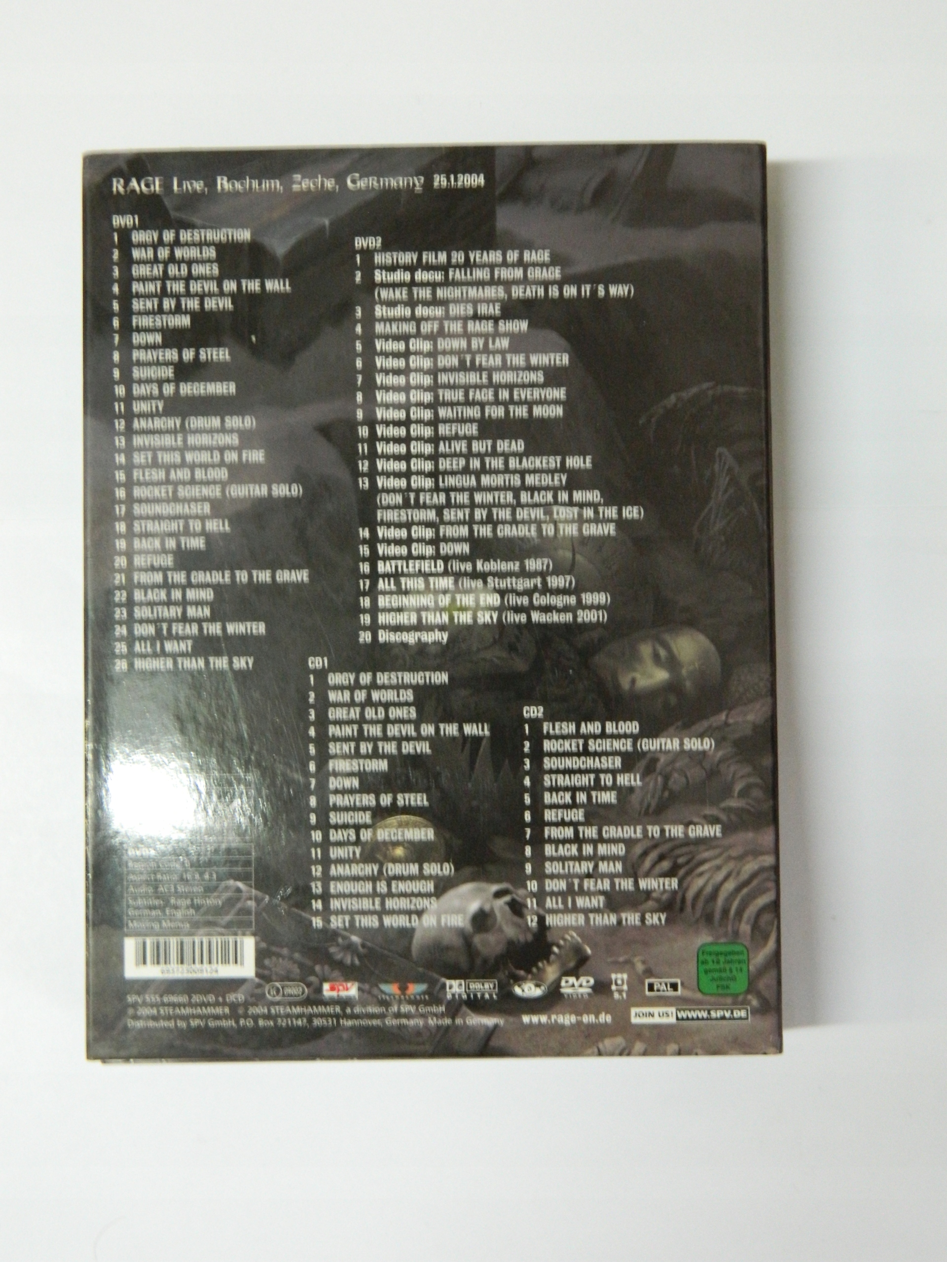 Rage From The Cradle To The Stage 2DVD+2CD Nośnik DVD