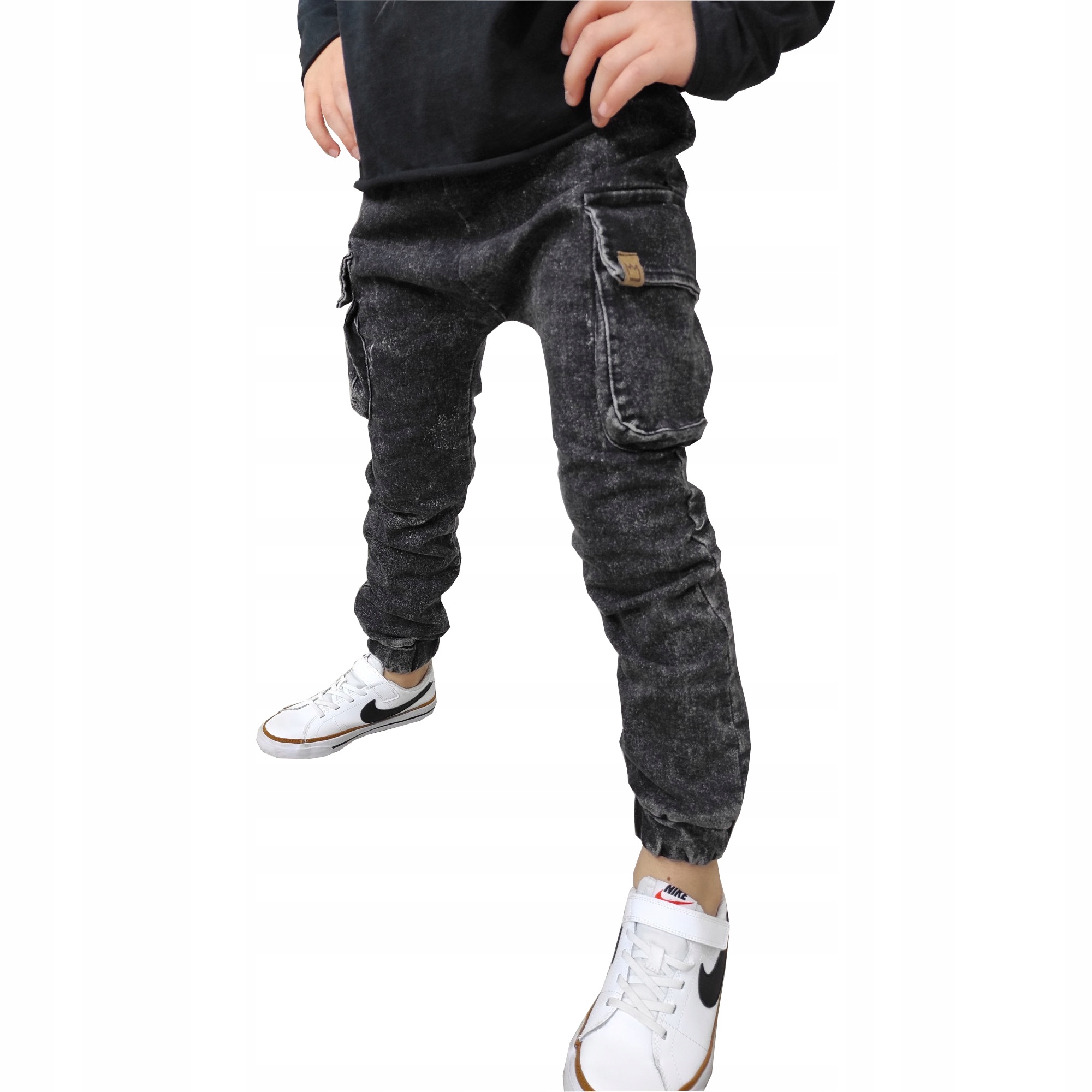 

Bojówki baggy ice dye black Mimi 116/122