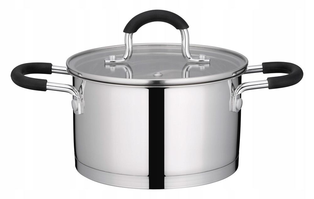 Garnek okrągły z pokrywą szklaną Torres 22 cm 4,6L stal nierdzewna