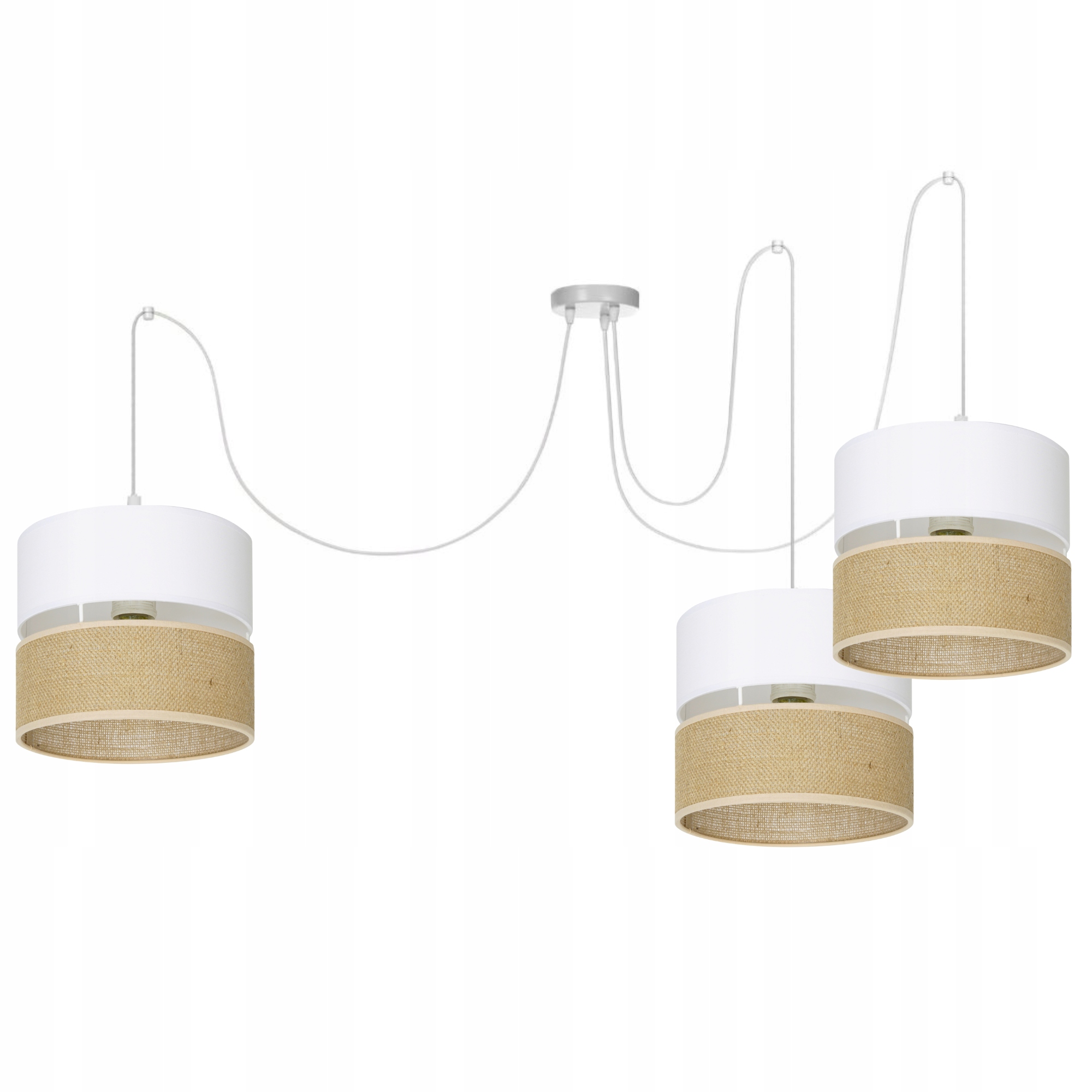 Závěsná Lampa Gyradnol Juta Boho Jutová Spider Duo 2 Bodová Led E27