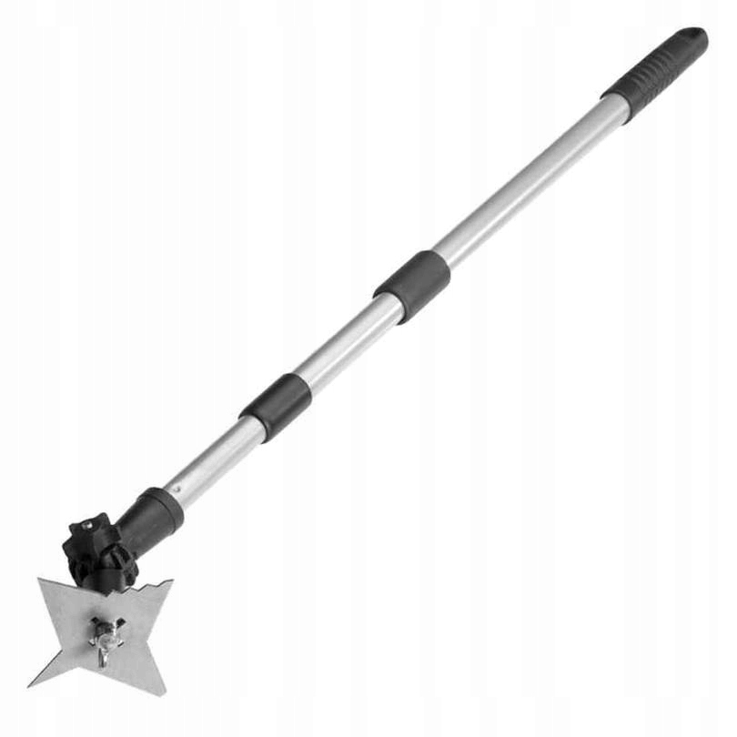 Škrabka Na Spáry Se 4 Zoubky Nerezová Ocel Teleskopická Rukojeť 63-130 CM
