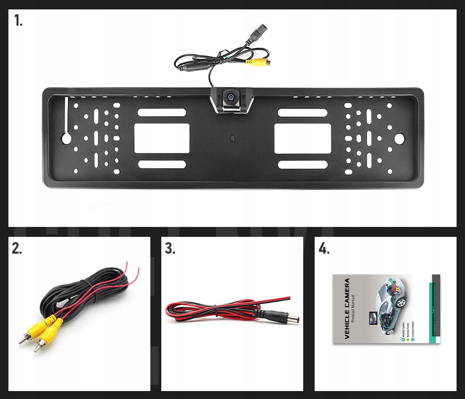 KAMERA COFANIA W RAMCE FISHEYE 170 RAMKA TABLICY Connectivity wired