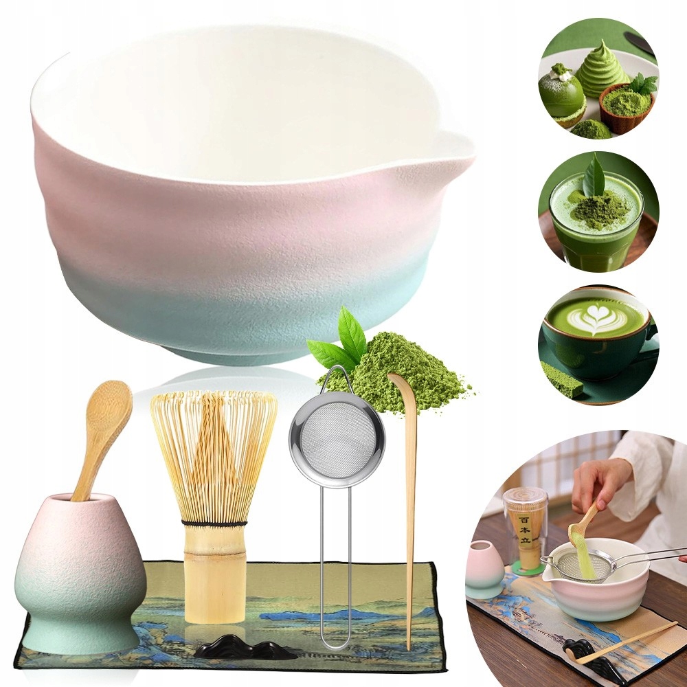 Levně Metla na Matcha, Sada metliček na Matcha, 8dílná keramická sada