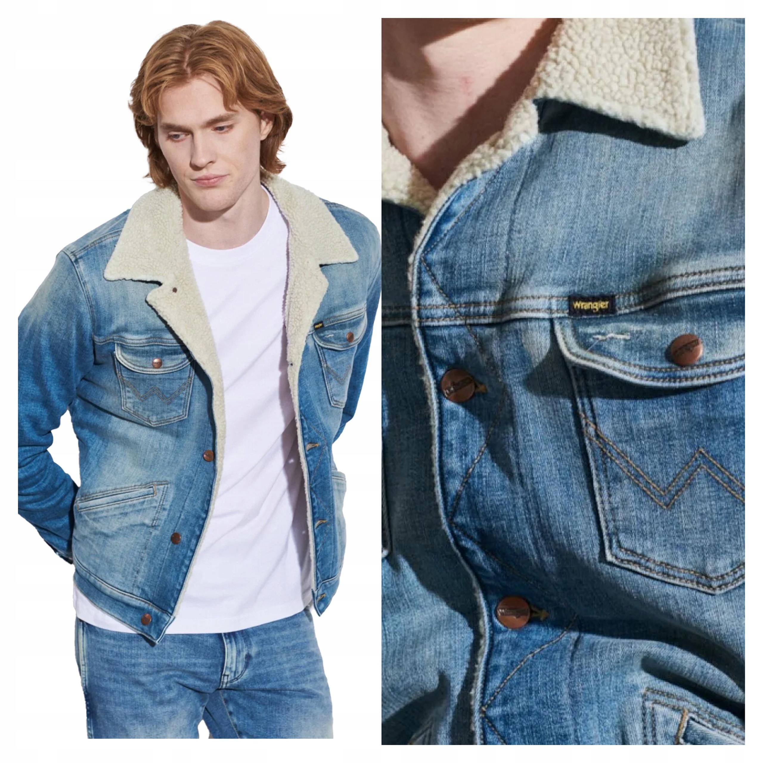 Wrangler 124 Mj Sherpa Pánská Džínová Bunda M