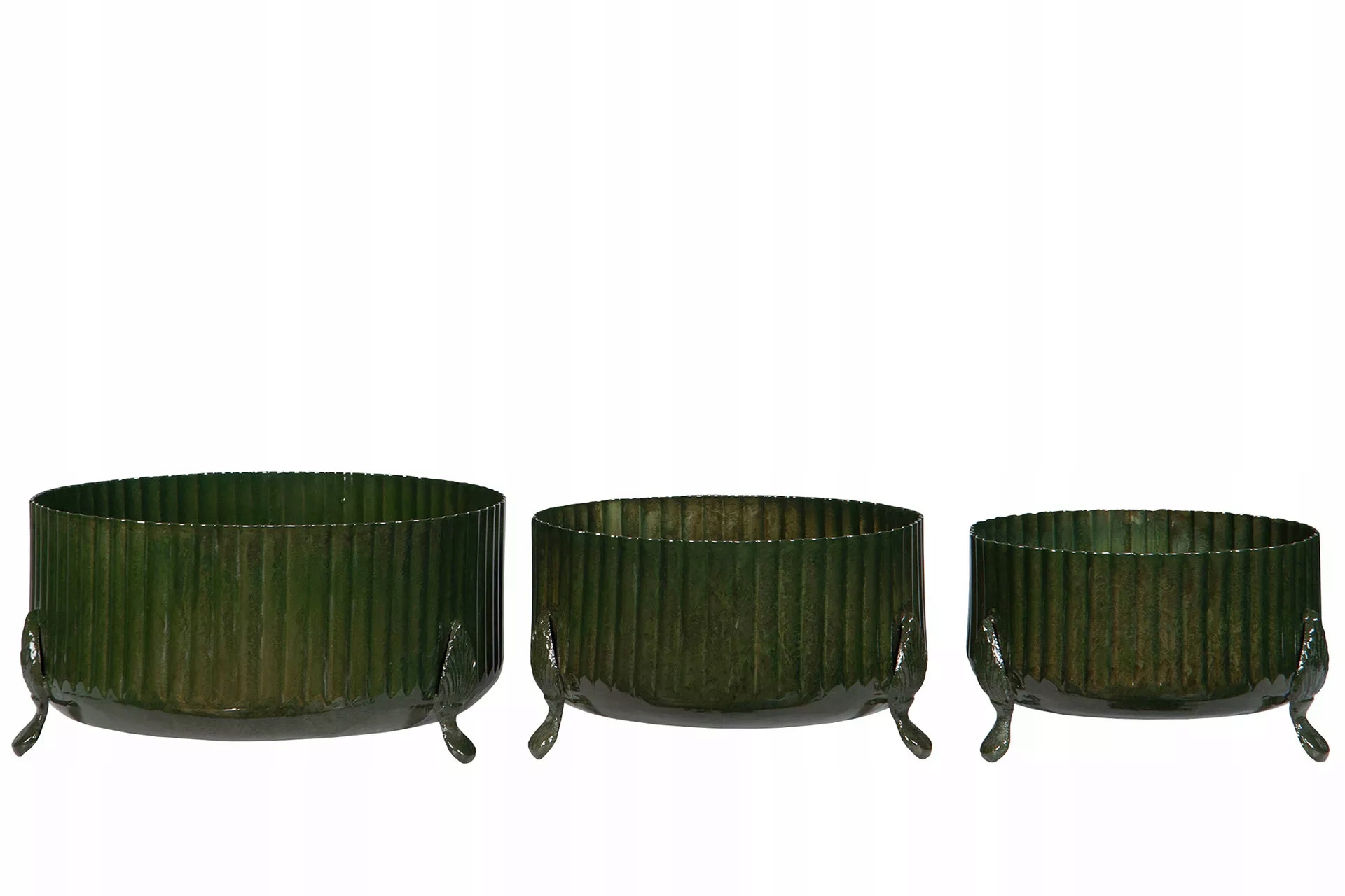 Obal Na Kvetináč Na Kvetináč Kovová Zelená Na bonsaje balkón veľká dlaždica 3 ks