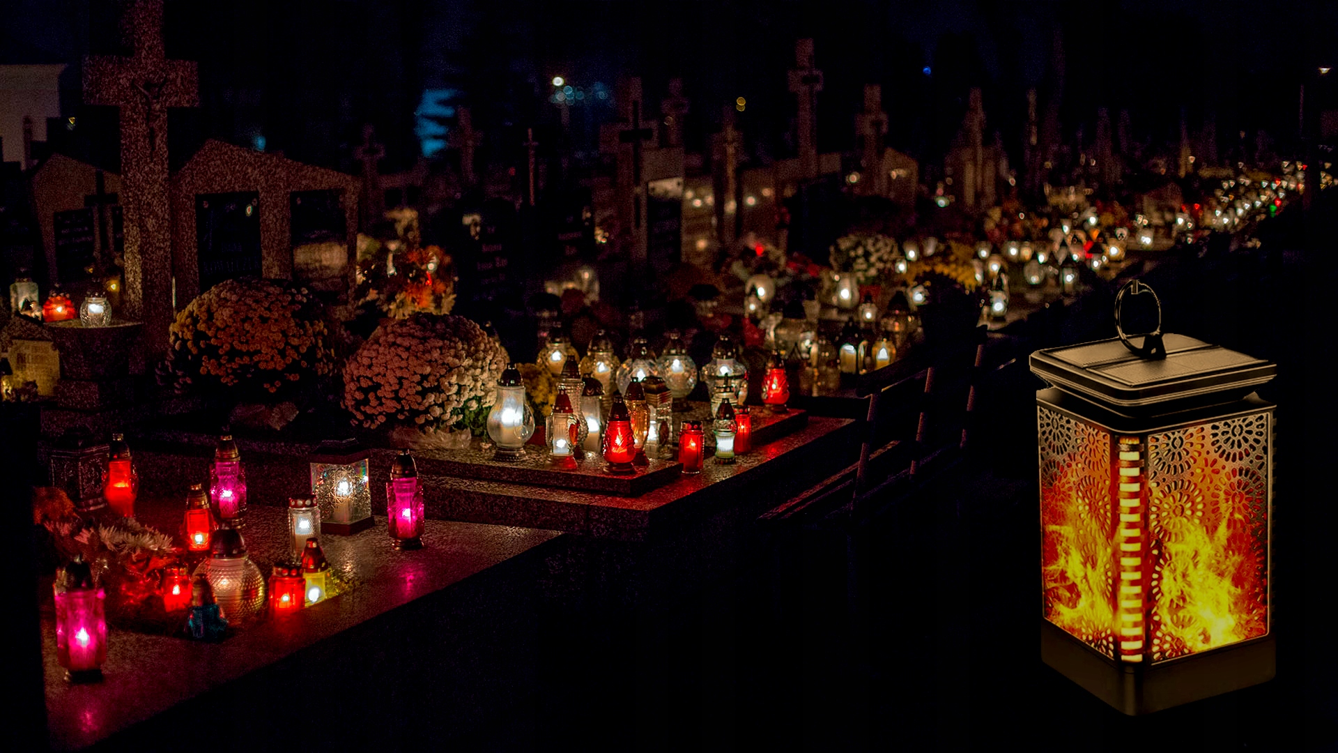 ZNICZ LED SOLARNY LATARENKA ŚWIĘTO ZMARŁYCH Typ LED