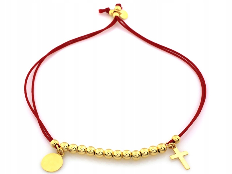 Stříbrný náramek 925, šňůrka na přívěsek 2,65 g s přívěsky pro ni