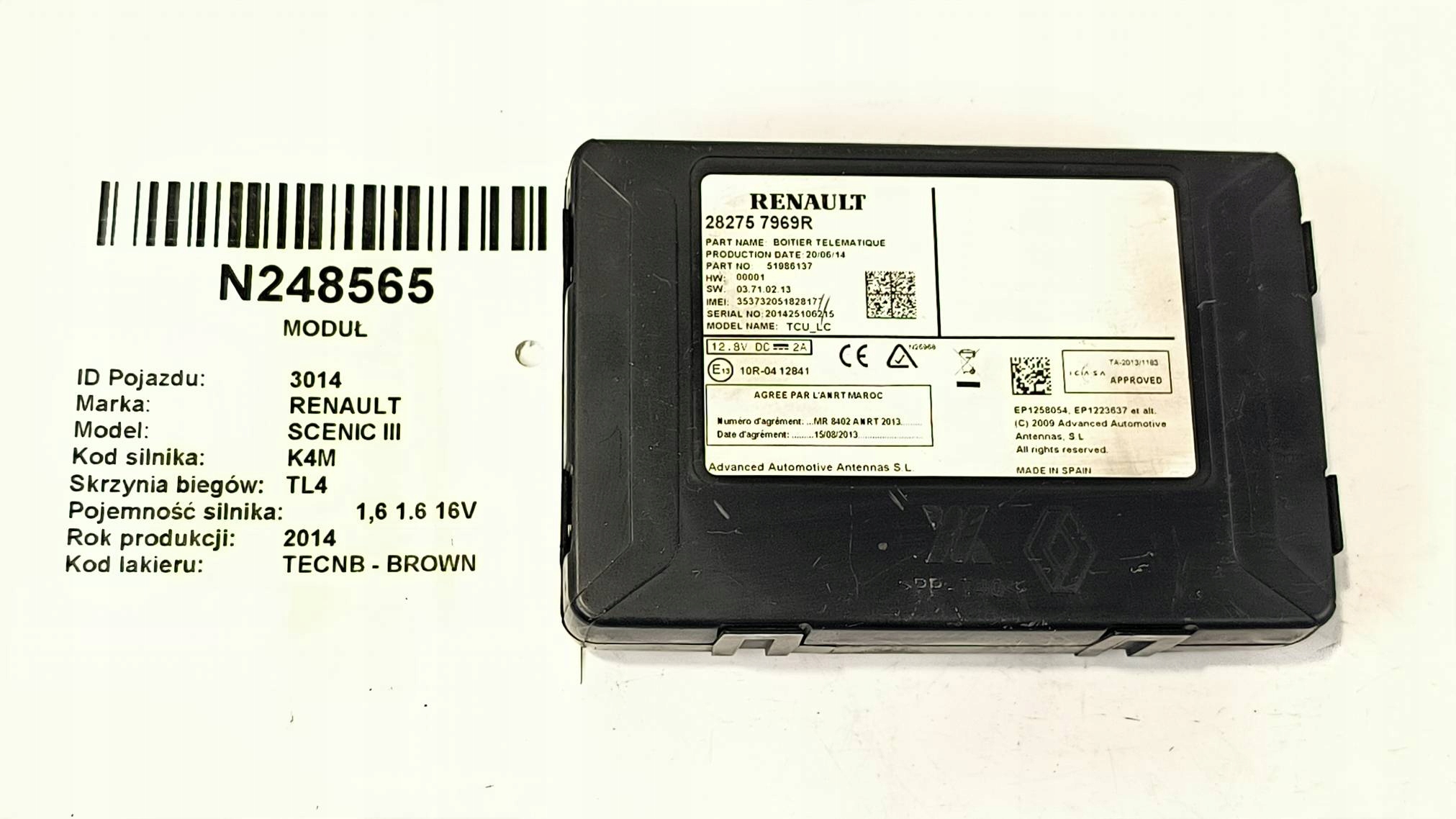 module navigation devices 282757969R RENAULT SCENIC III