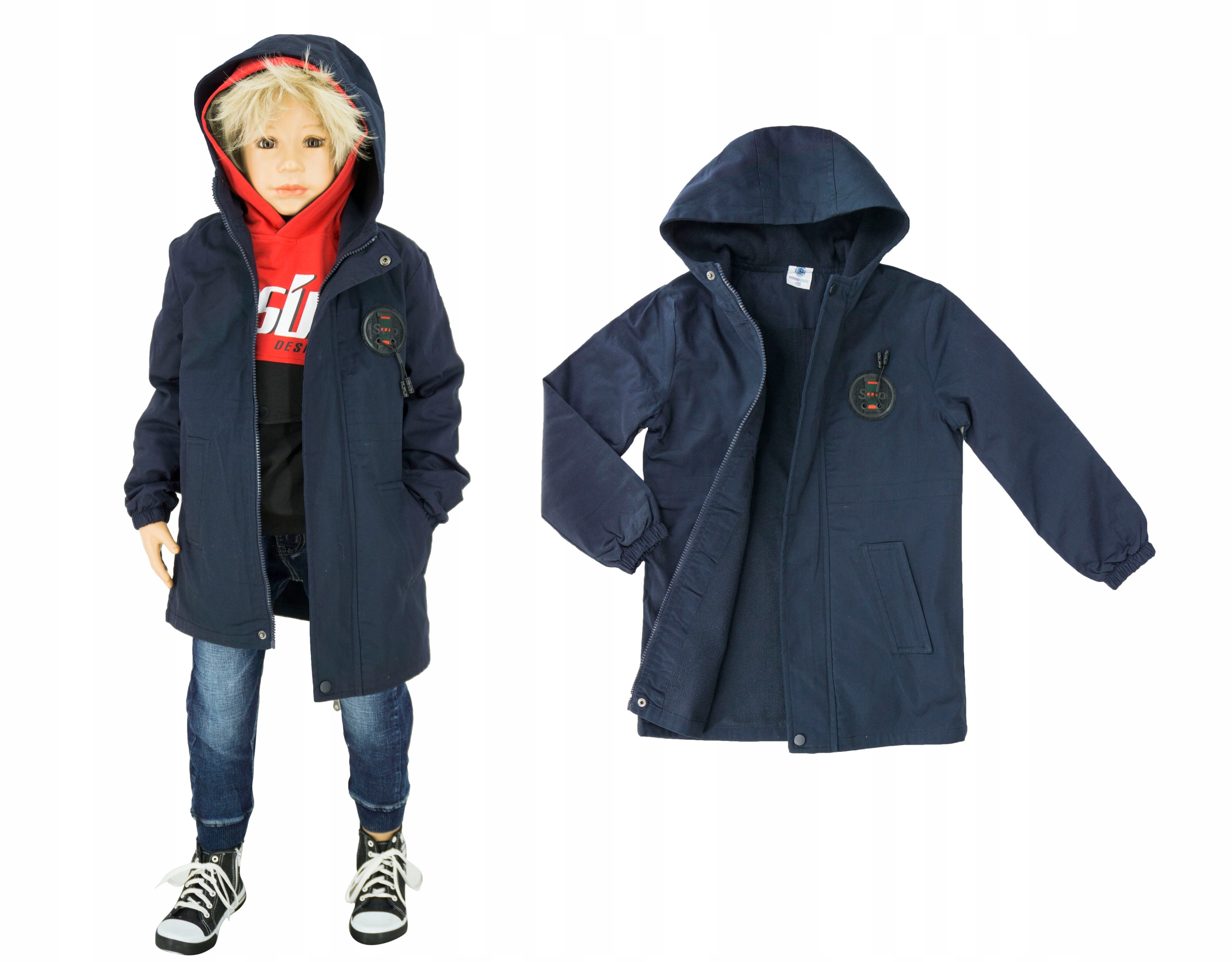 

ZK035 Bawełniana kurtka na polarze parka 146