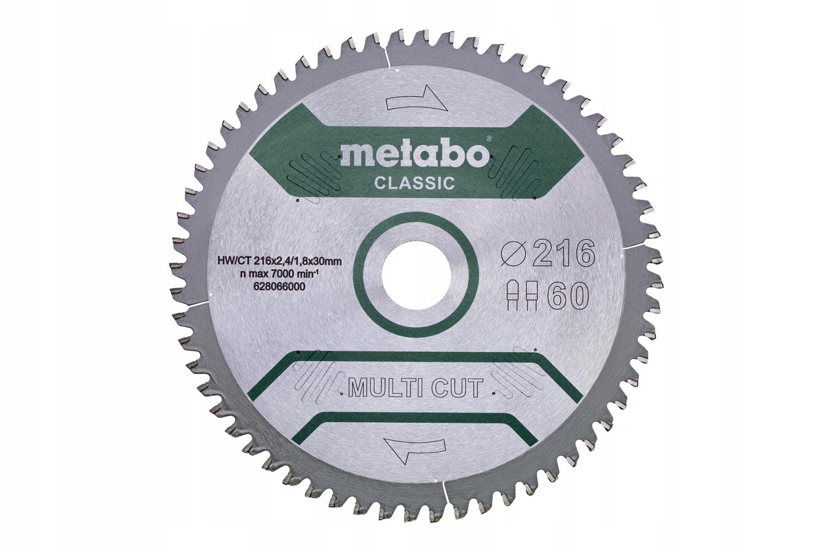 Kotoučová Pila Multicut Classic 216*30 MM Z60 628066000 Metabo