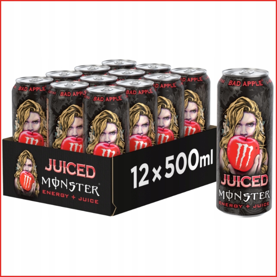 Levně 12 x Monster Energy Juiced Bad Apple Energetický nápoj Energetický 500 ml