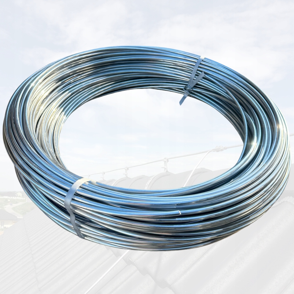Drut odgromowy aluminiowy 8 mm - NA METRY - odgrom piorunochron AlMgSi fi8 Stan opakowania oryginalne