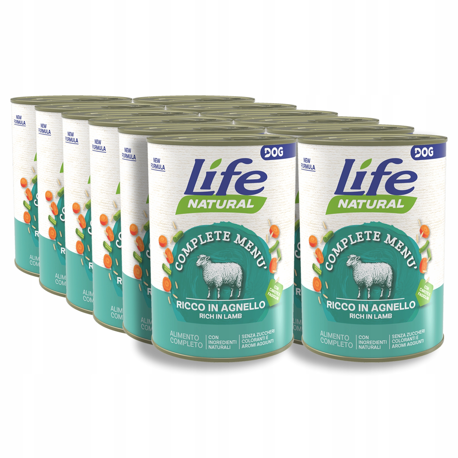 Levně Life Dog Krmivo pro psa konzerva 400g Set 12x400g Jehněčí rýže