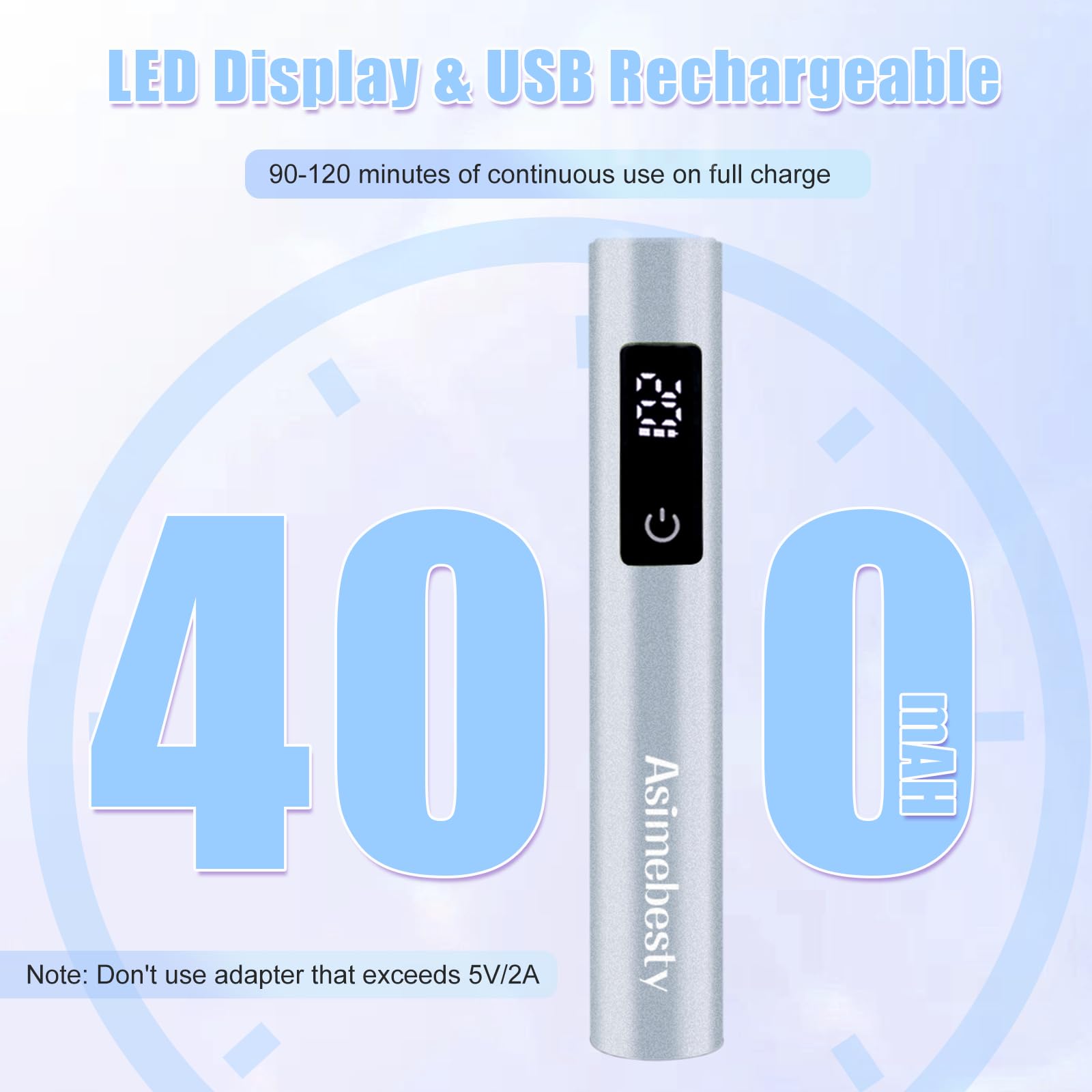 ASIMEBESTY Lampa UV LED Do Paznokci Żelowych Przenośna Niebieska — miniatura 6