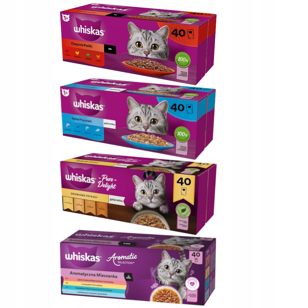 Whiskas Adult 160x85g Karma Dla Kota Mix Smaków W Sosie I W Galaretce