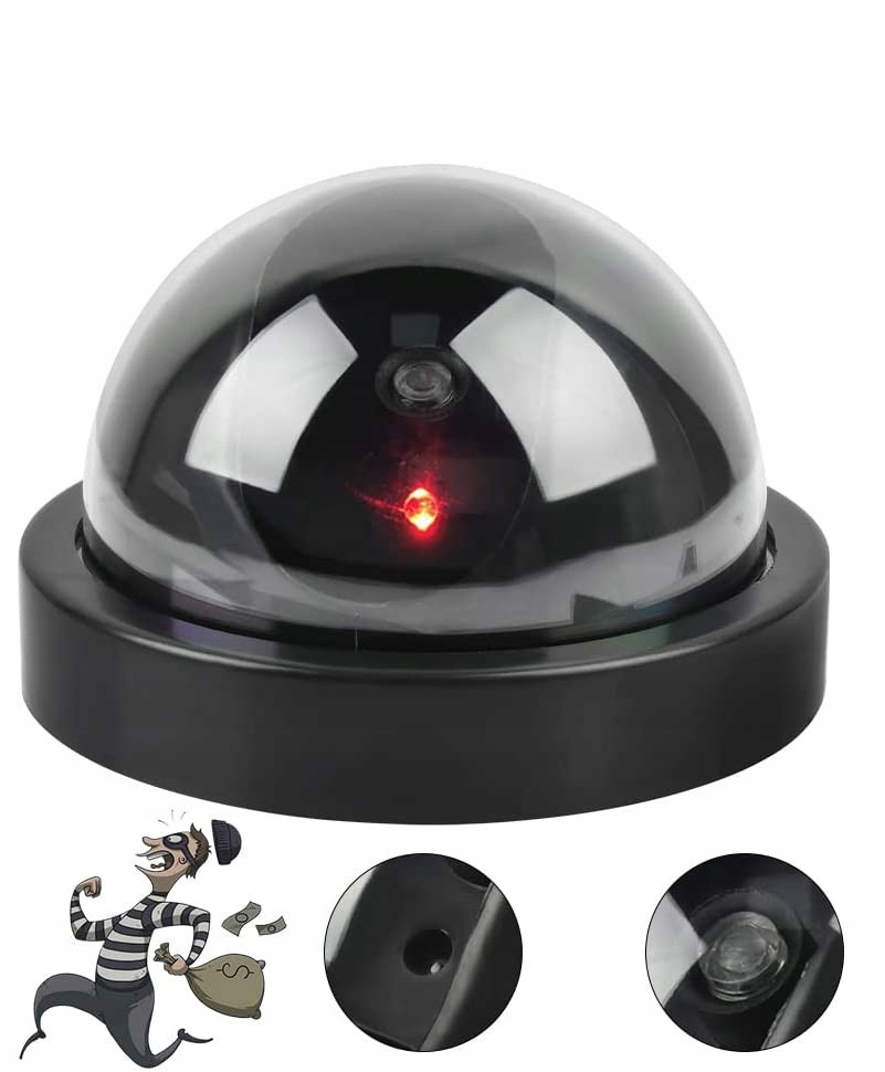 ATRAPA KAMERY KOPUŁKOWA PRZEMYSŁOWEJ KAMERA ALARM KOPUŁKA DIODA + GRATIS Marka ER4