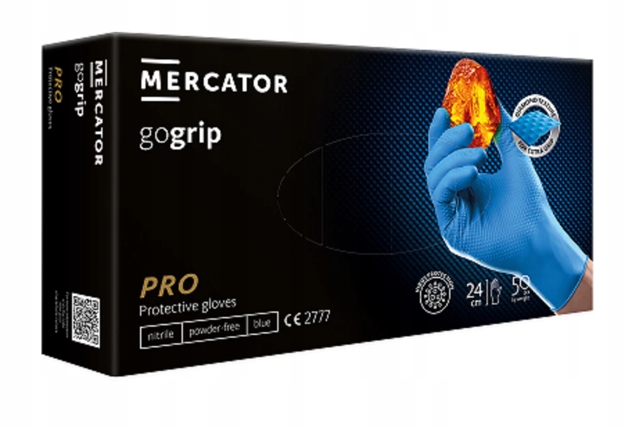 

Rękawice nitrylowe Mercator gogrip blue L 50szt