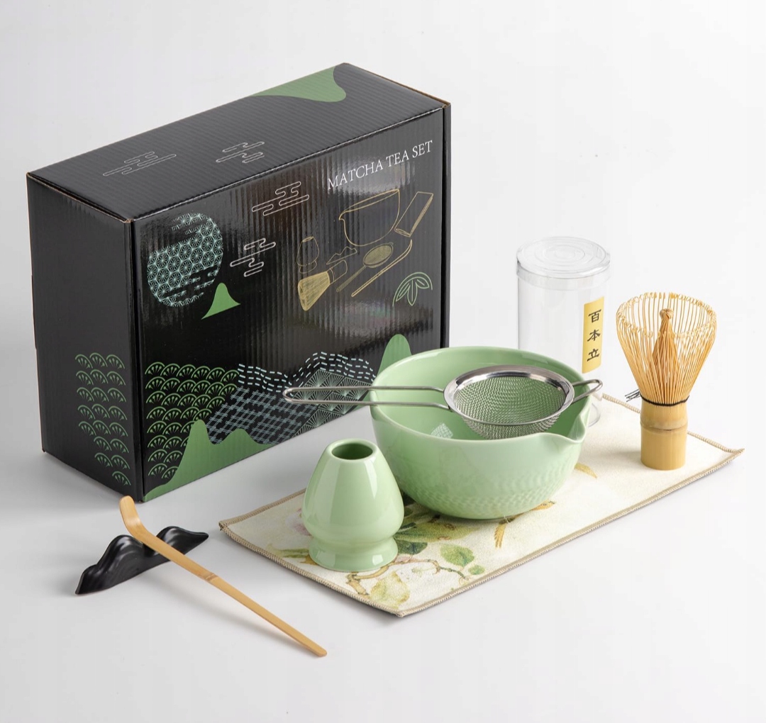 4Pcs Matcha Tea Set Tea Making Tools Traditional Matcha Ceremony Set green