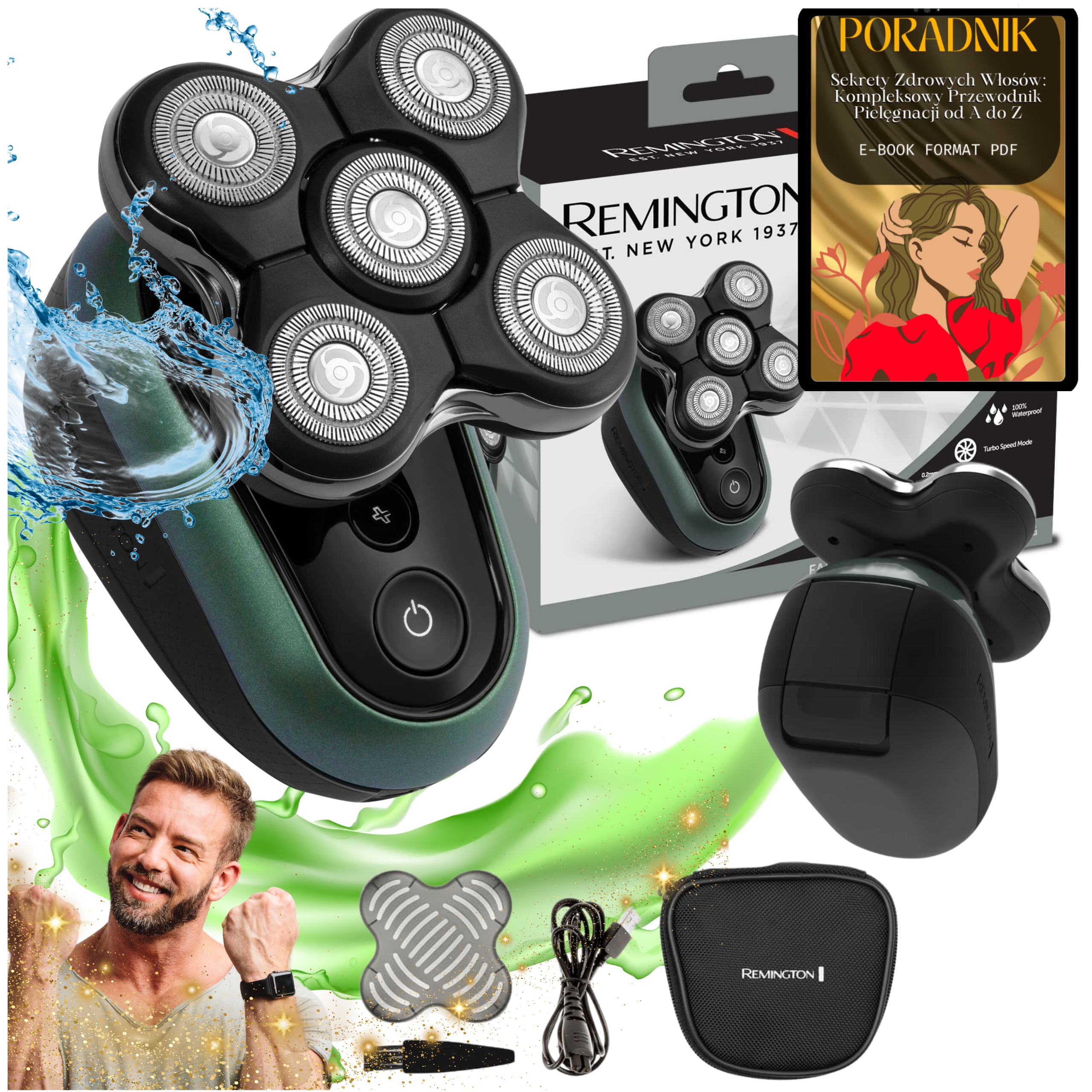 Mocna Golarka Remington Do Golenia Głowy Pro Trymer Solidna