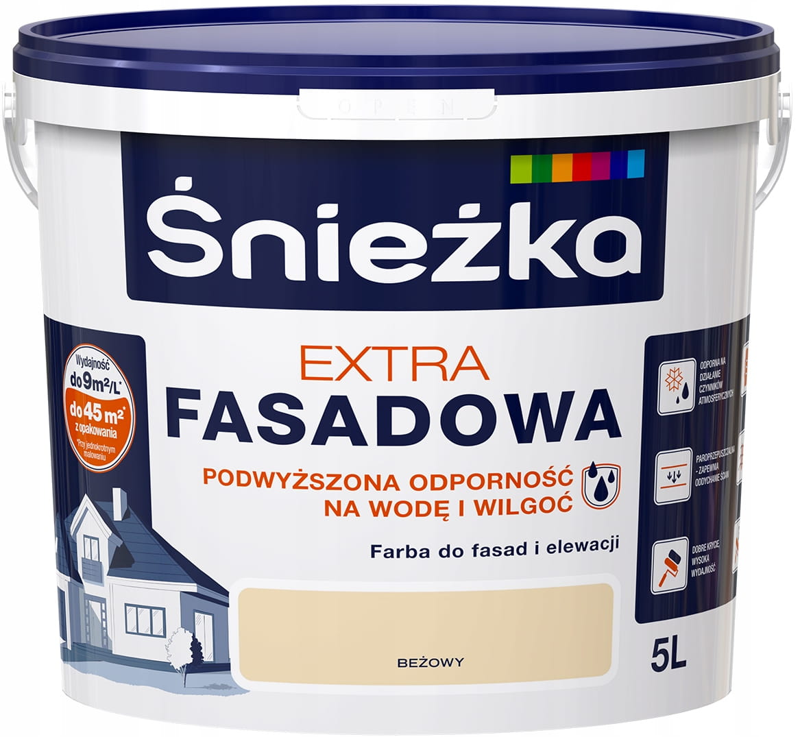 

Farba Śnieżka Extra Fasadowa Beżowy 5L