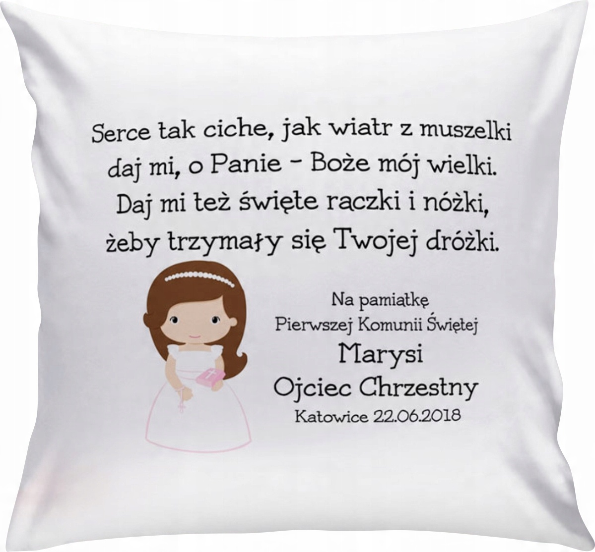

Poduszka Pamiątka Na Komunię Świętą KCH16