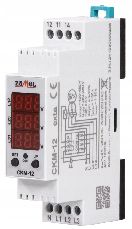 Snímač pořadí a zániku fází 230/400V Ac 16A EXT10000327-WUN