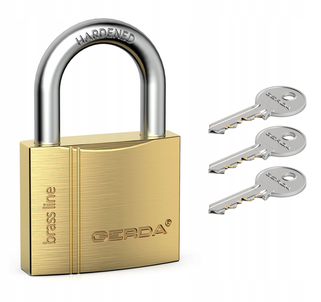 

Kłódka Gerda Mosiężna Brass Line Kmz 6010A S60