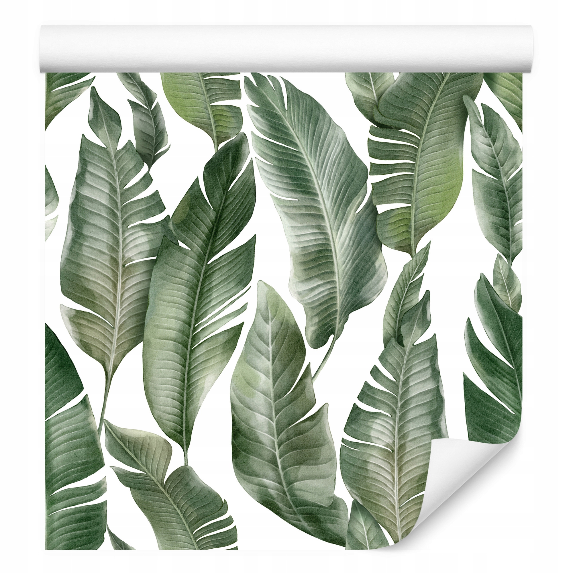 Tapeta do obývacího pokoje Pastelové banánové listy Rostliny Styl Boho Příroda