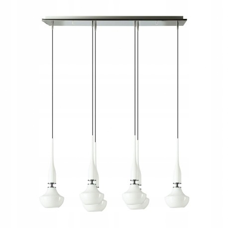 Nowoczesna lampa wisząca z 6 kloszami biała do jadalni 6xE14 Azzardo