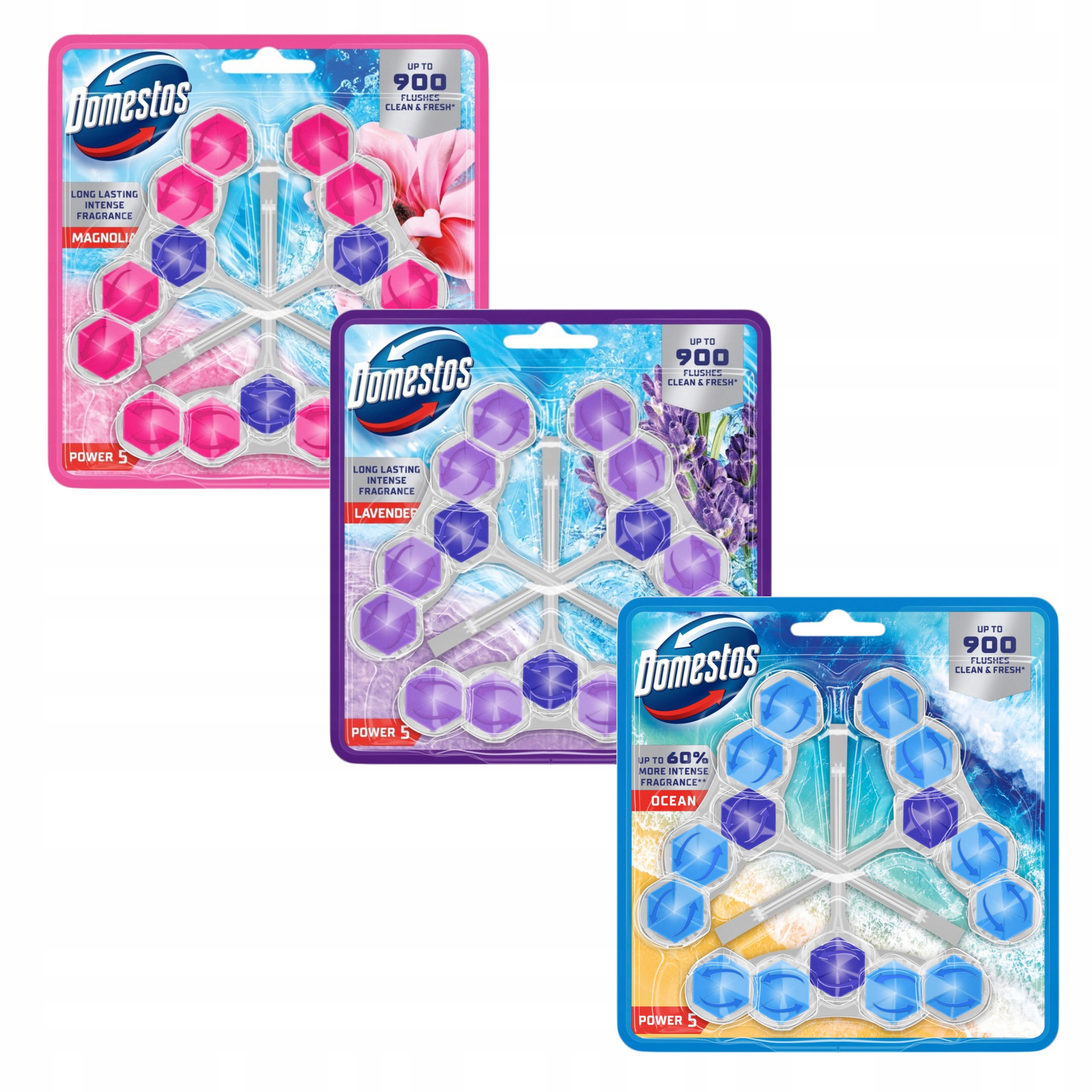 Levně Domestos Toaletní Kostka Závěs Na Wc Power 5 P5 MIX 9x50g