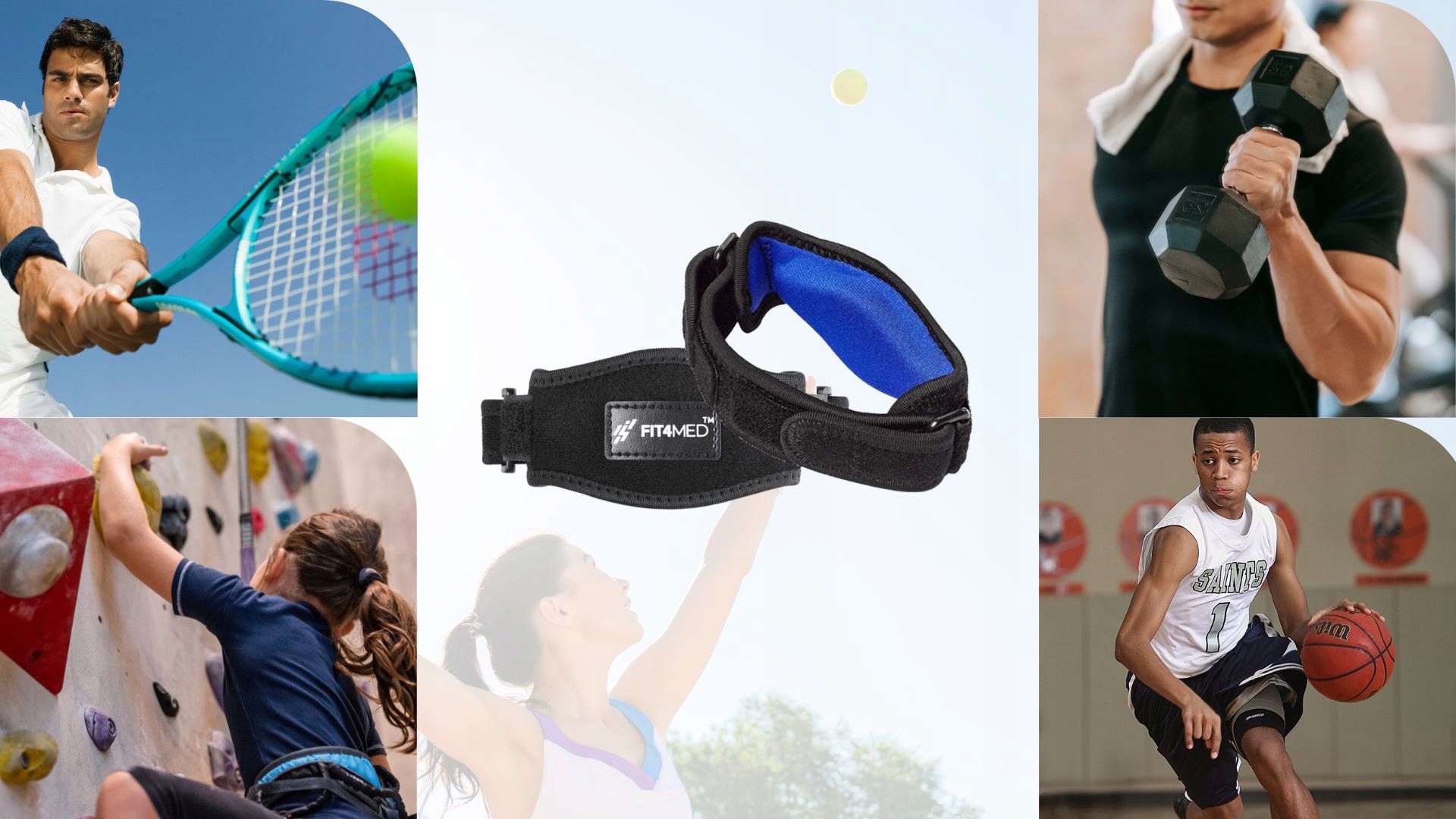 OPASKA ŁOKIEĆ TENISISTY GOLFISTY Z PODKŁADKĄ ŻELOWĄ REGULOWANA ORTEZA UNI Rozmiar uniwersalny