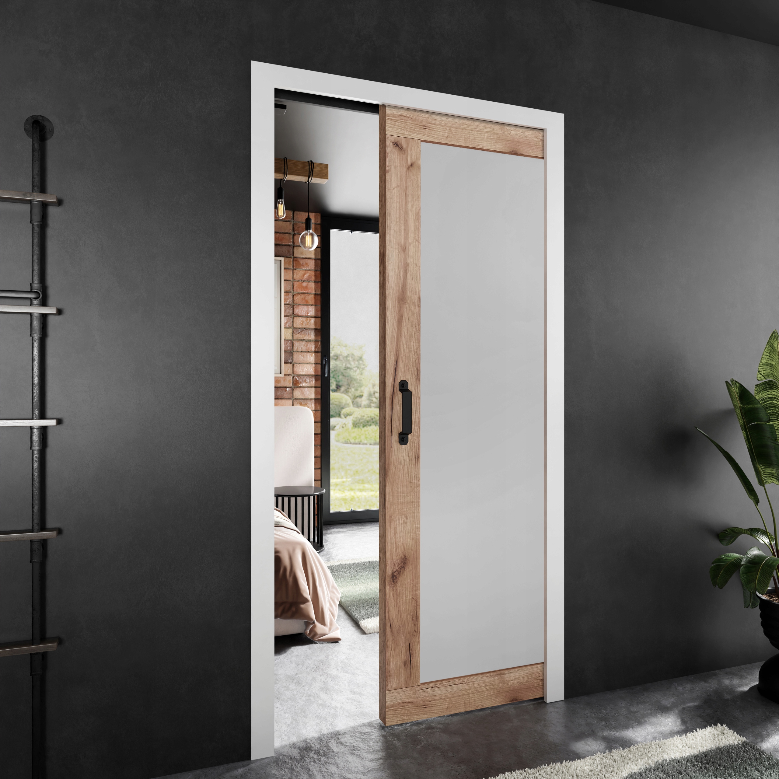 Posuvné dveře Stark Paladio 1 dub craft zlatý bílá 100 kazeta dveří