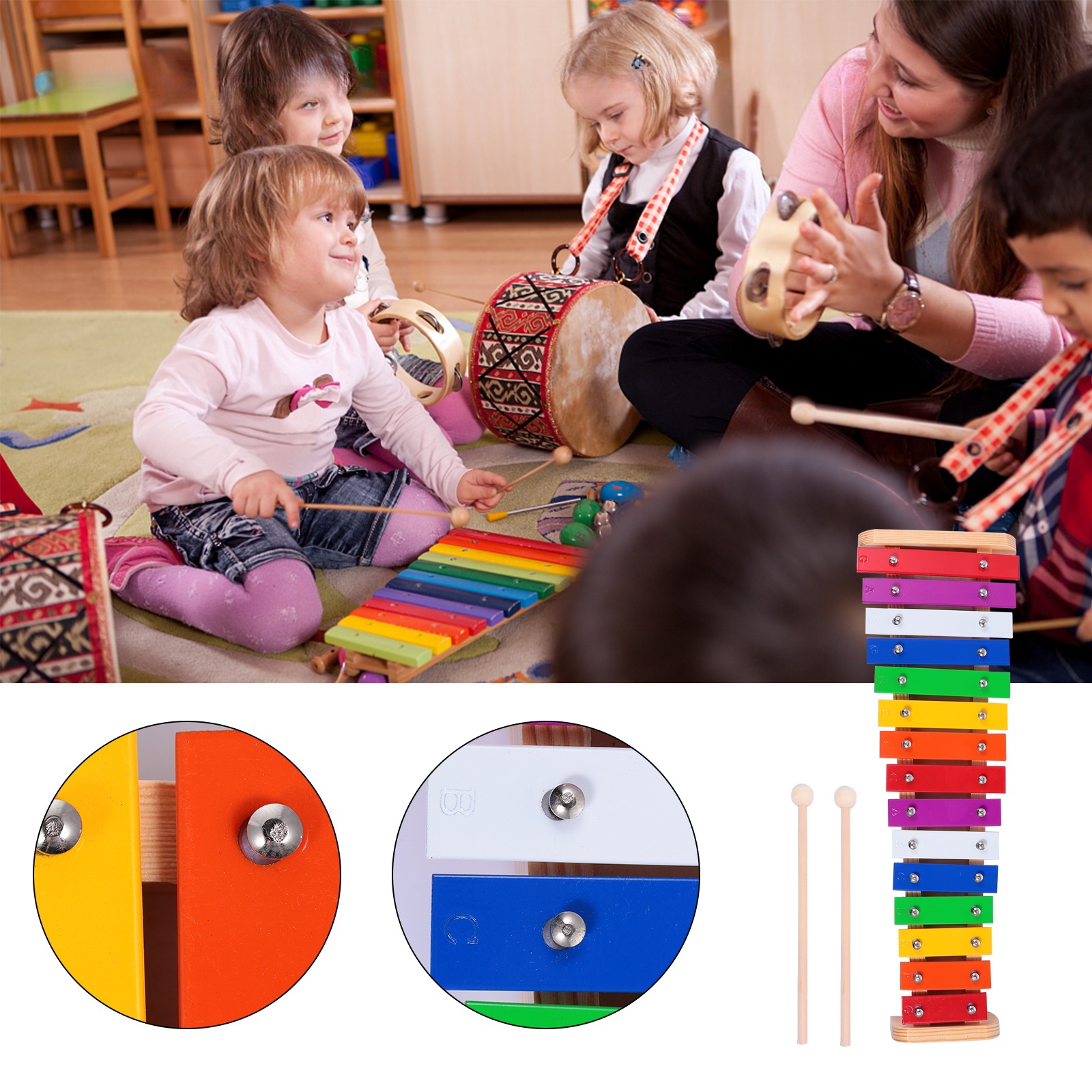 15 NOTATEK ZABAWKI PERKUSYJNE DLA MAŁYCH DZIECI Rodzaj trójkąty