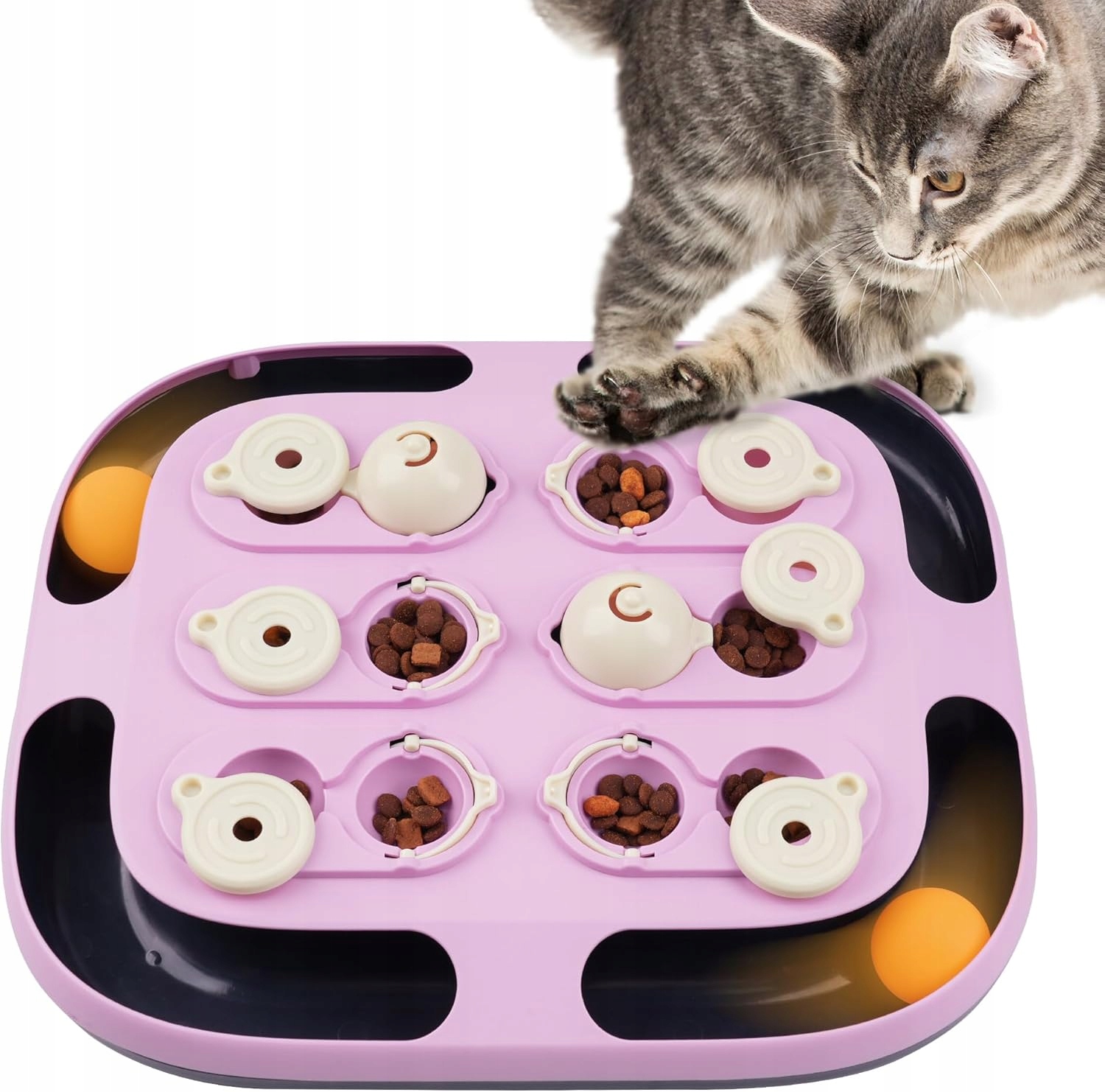 Levně Laccen Hračka pro kočky a psy 2 v 1, interaktivní dávkovač pamlsků