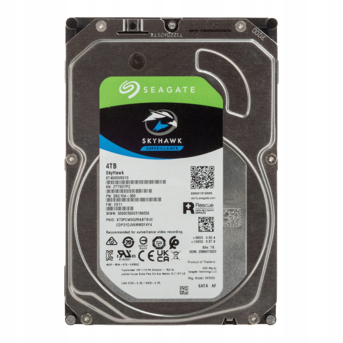 Seagate SkyHawk 4TB 5.4K 256MB Sata III 3.5'' ST4000VX013