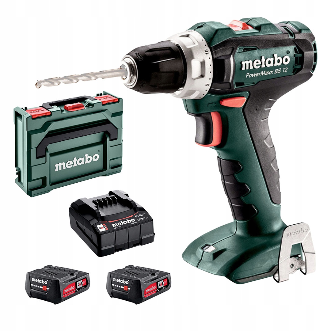 Wiertarko-wkrętarka Metabo Powermaxx 601036500 Bs 12 12V 40Nm 2x2Ah walizka
