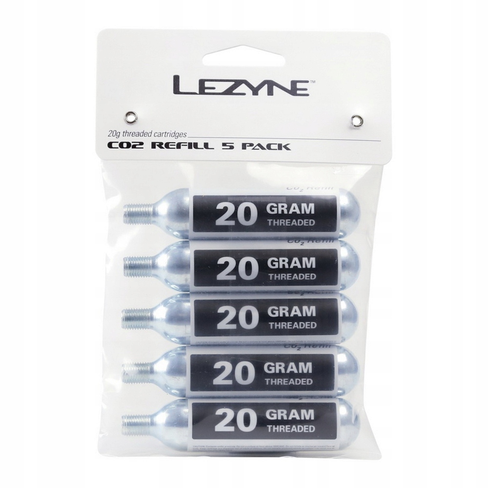 Sada Lezyne plynová náplň 20g Cartridge CO2 Refill Pack 5 blistr 5ks