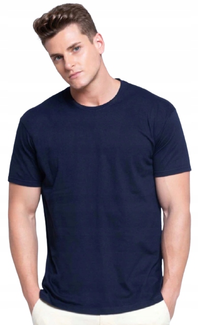 

T-shirt koszulka 100% bawełna kr. rękaw granat 3XL