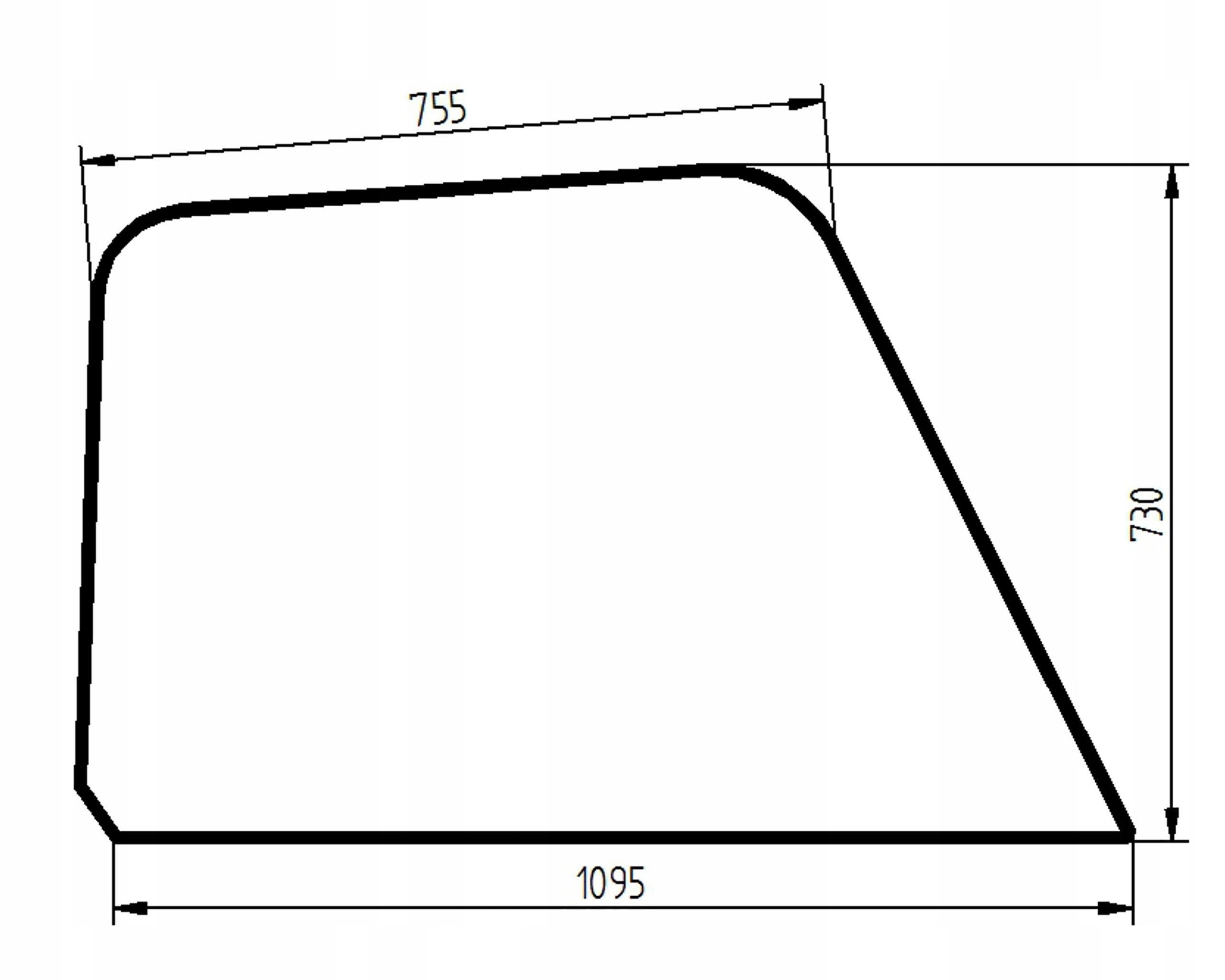 sklo teleskopický nakladač Jcb boční 827/30429