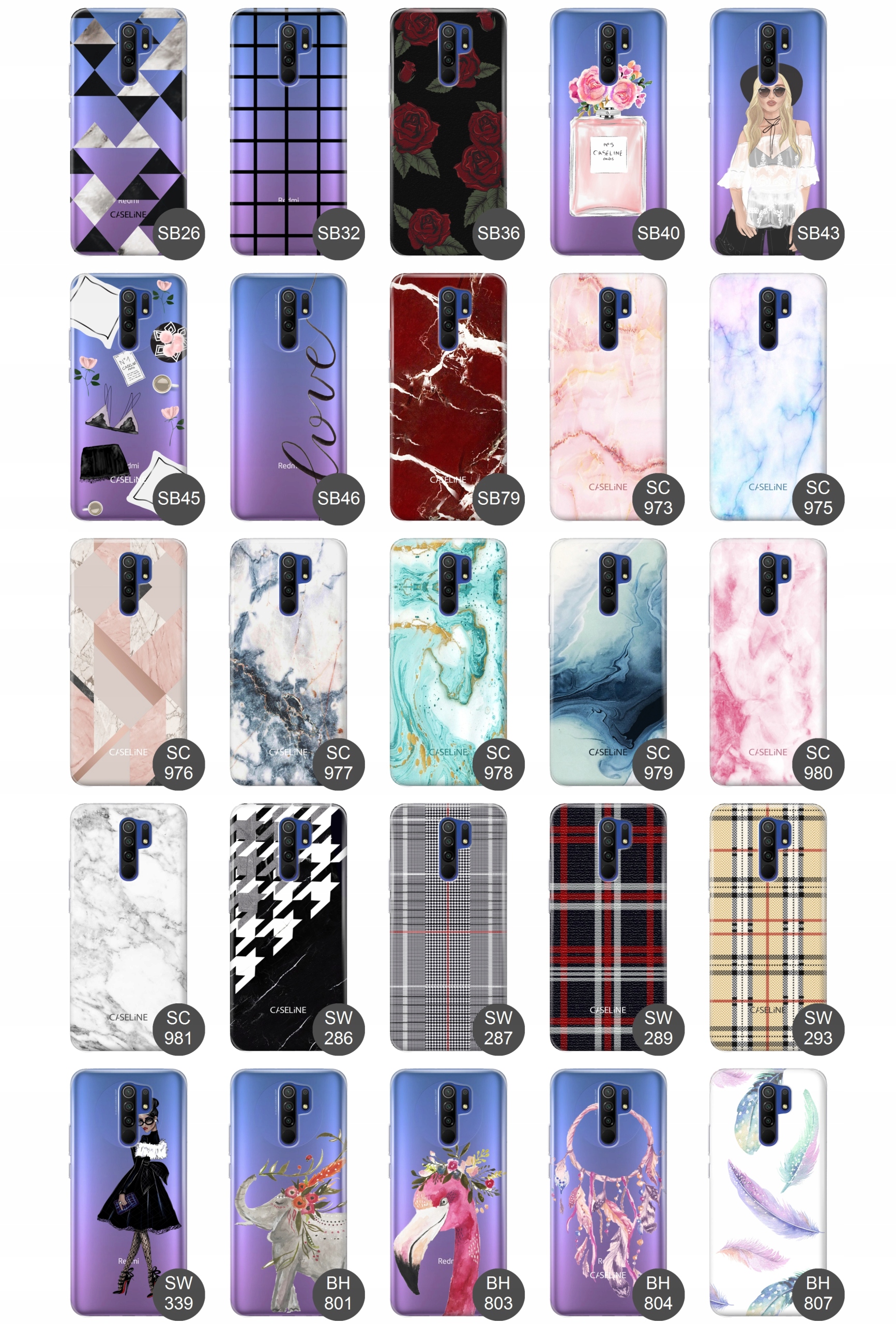 Etui do Xiaomi Redmi 9 etui guma wzory