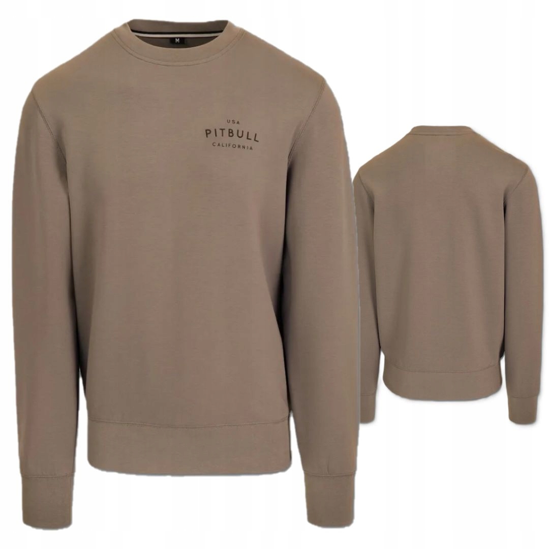 Pitbull West Coast Pánská Mikina Crewneck Sampson Hnědá Taupe M
