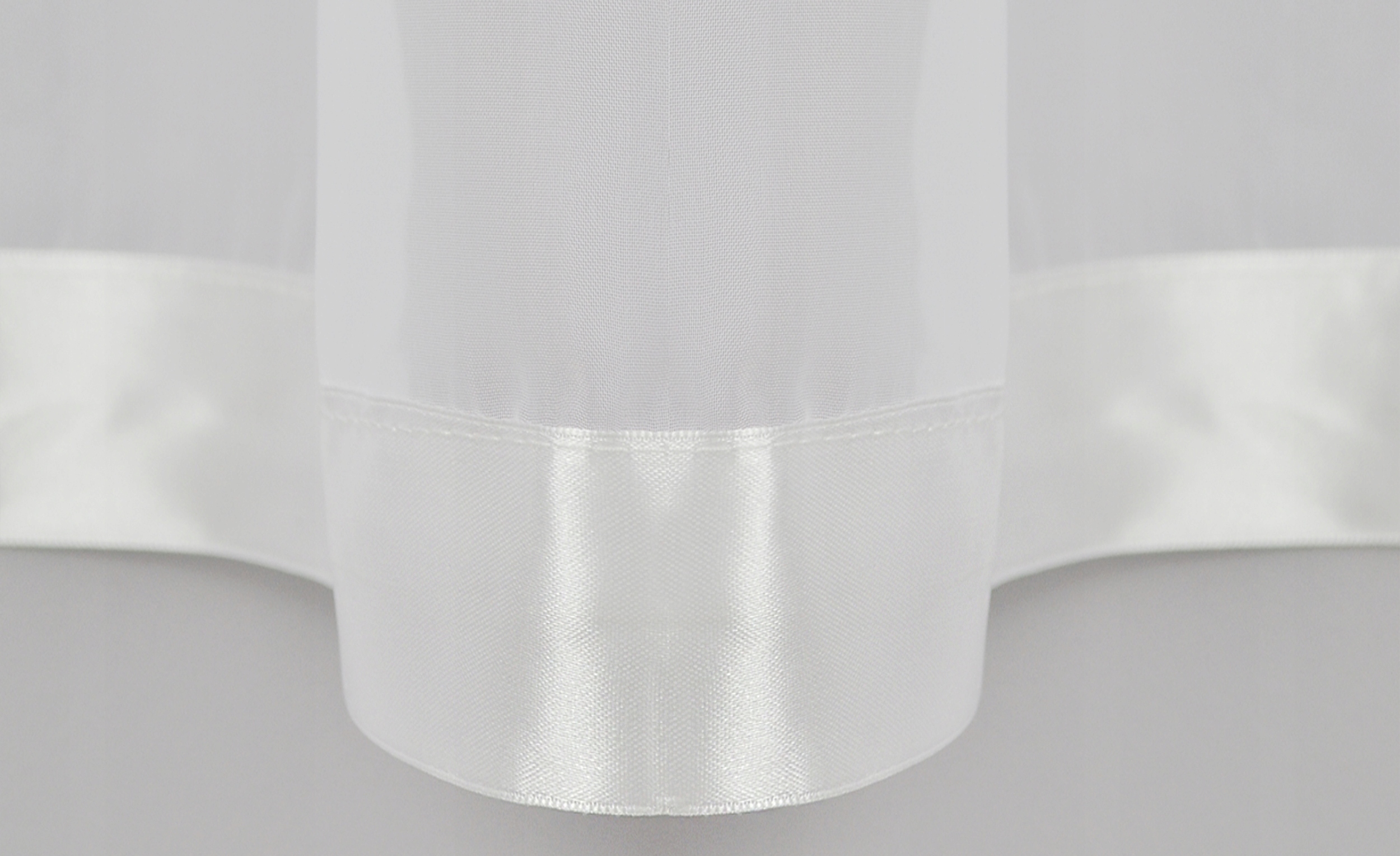 FIRANA Z LAMÓWKA 150x400 BIAŁA WOAL PROSTA FIRANY Materiał woal