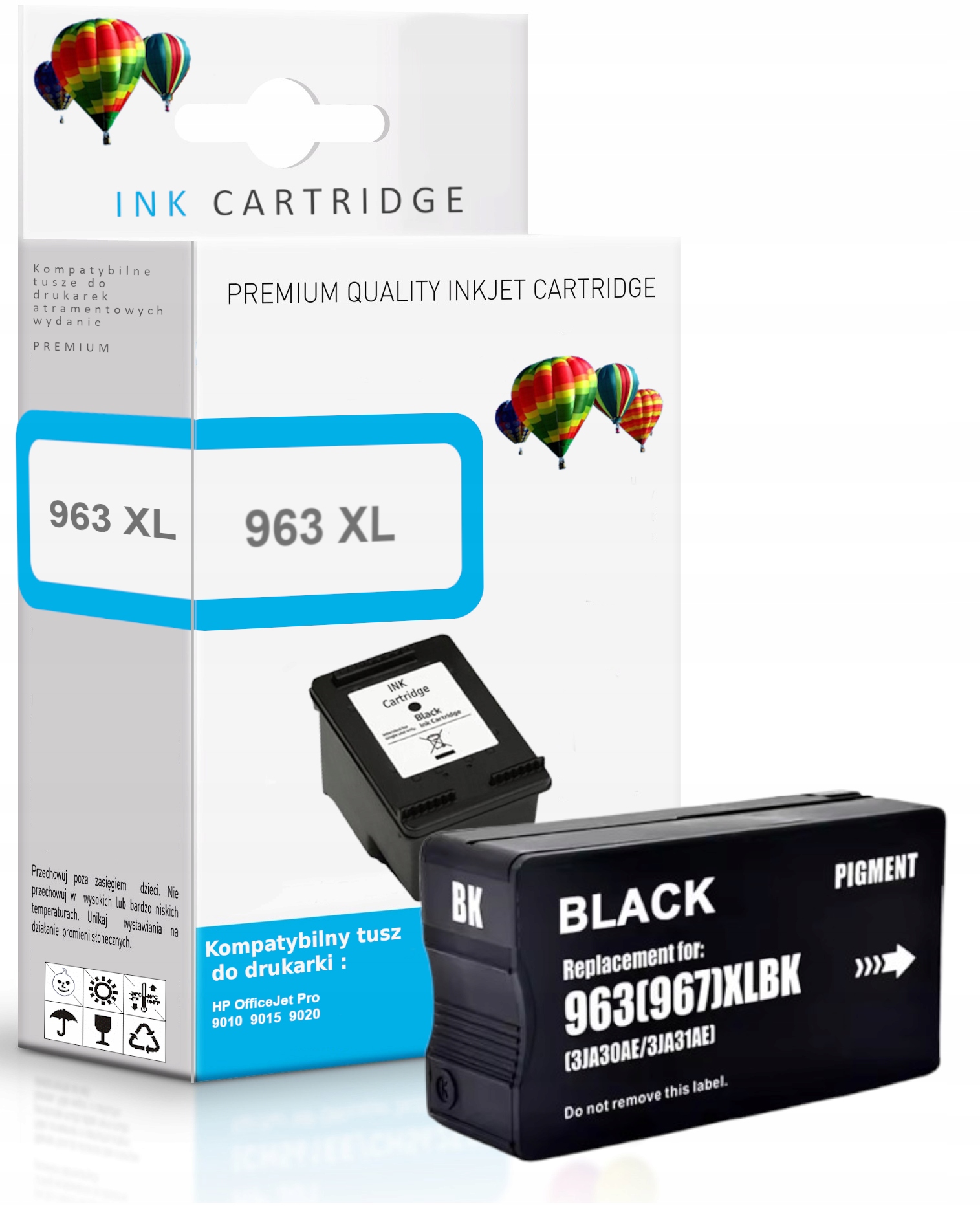 963 XL tusz czarny do hp 9010e 9014e 9012e 9020e OfficeJet 9013e 9015e