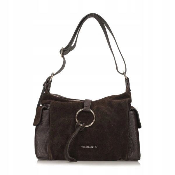 Kožená kabelka Toscanio G178 Hnědá