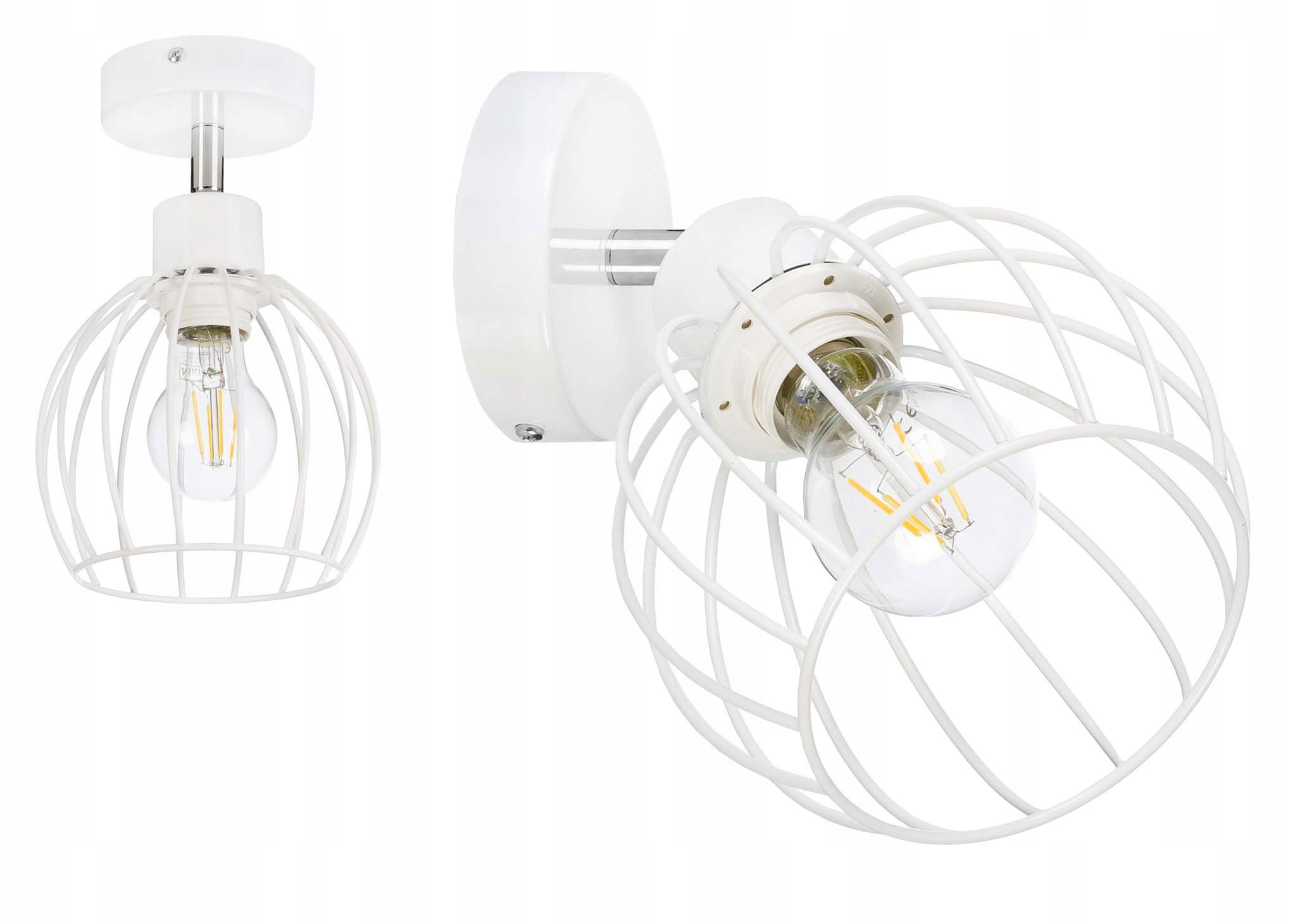 

Lampa Kinkiet ścienny ruchomy loft drut Kula E27