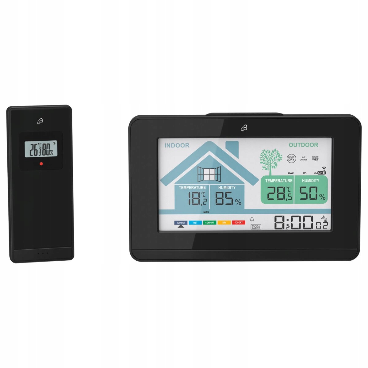 STACJA POGODOWA STEROWANA RADIOWO AURIOL DCF z czujnikiem zewnętrznym