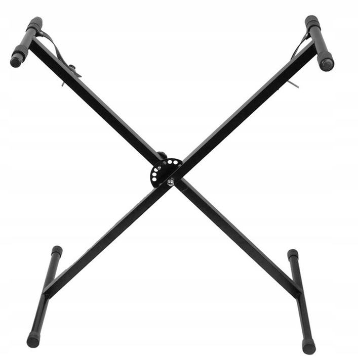 czarny STATYW STOJAK pojedynczy + ŁAWA STOŁEK KRZESŁO pod KEYBOARD PIANINO Marka Massa