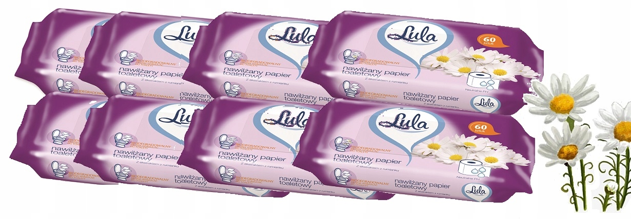 

Lula Papier toaletowy nawilżany zapachowy 8x60 szt