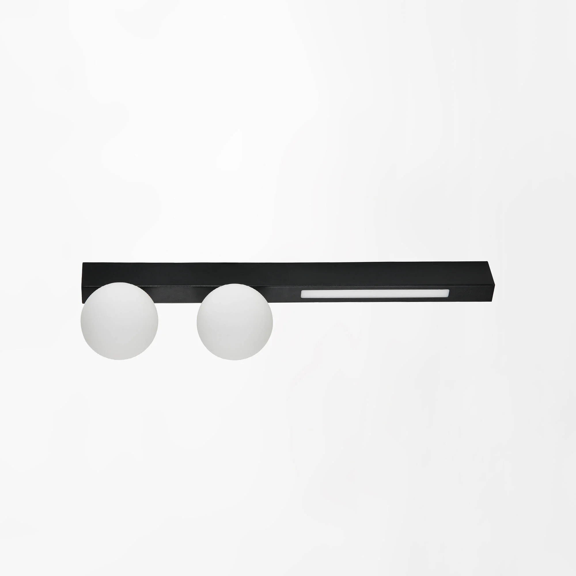 Zuma Line Stropná lampa čierna Lund sklenené gule 2xG9+LED